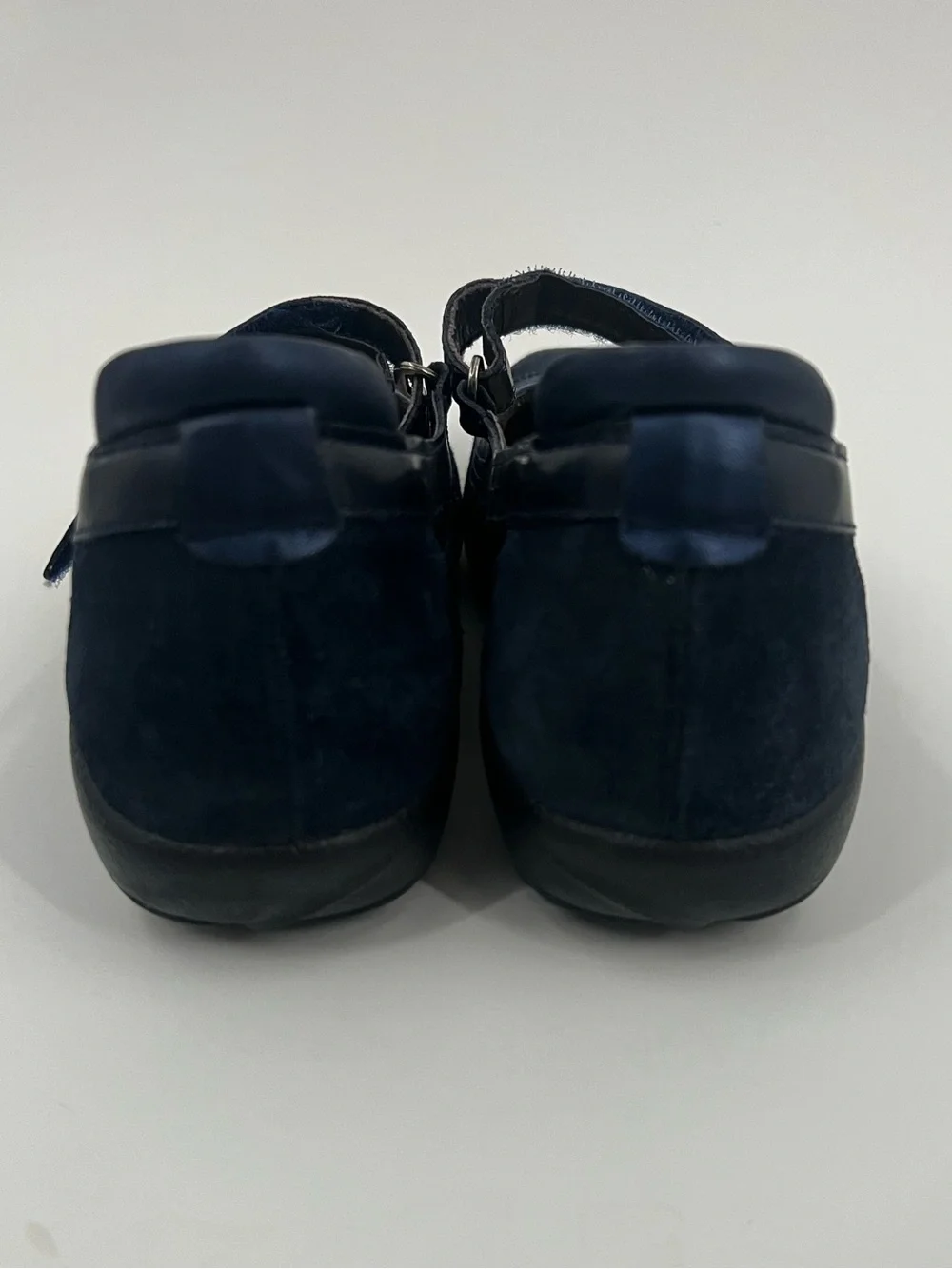 Naot Kirei Women'sMary Jane Flats with Strap Pokar Mid Blue Suede Ink